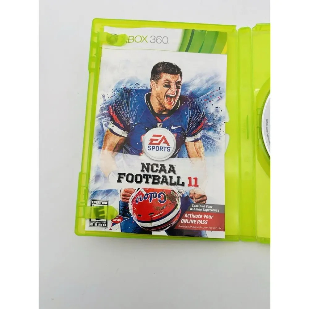 NCAA Football 11 (Microsoft Xbox 360, 2010) CIB Tested Working VG Cond Complete